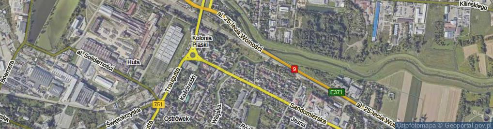 Zdjęcie satelitarne Księcia Józefa Poniatowskiego ul.